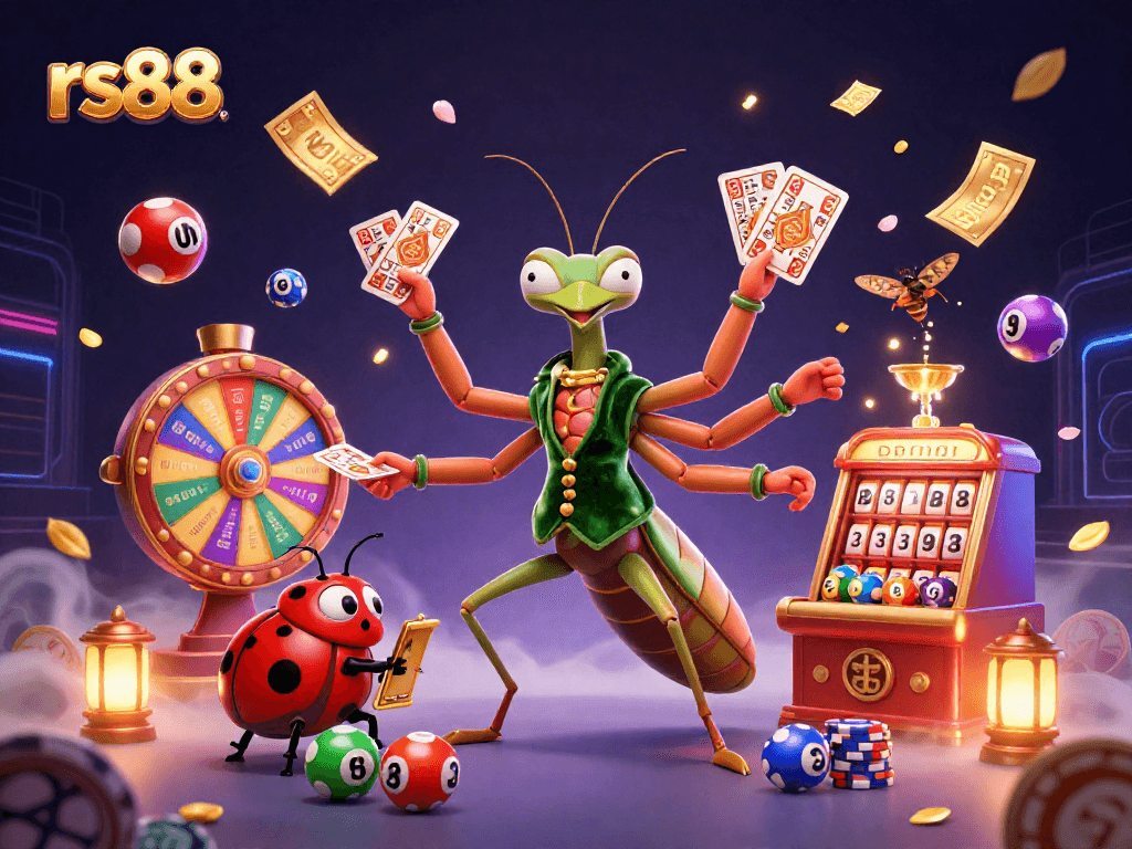 Engage in thrilling gaming action at rs88 with vibrant casino elements and dynamic characters.