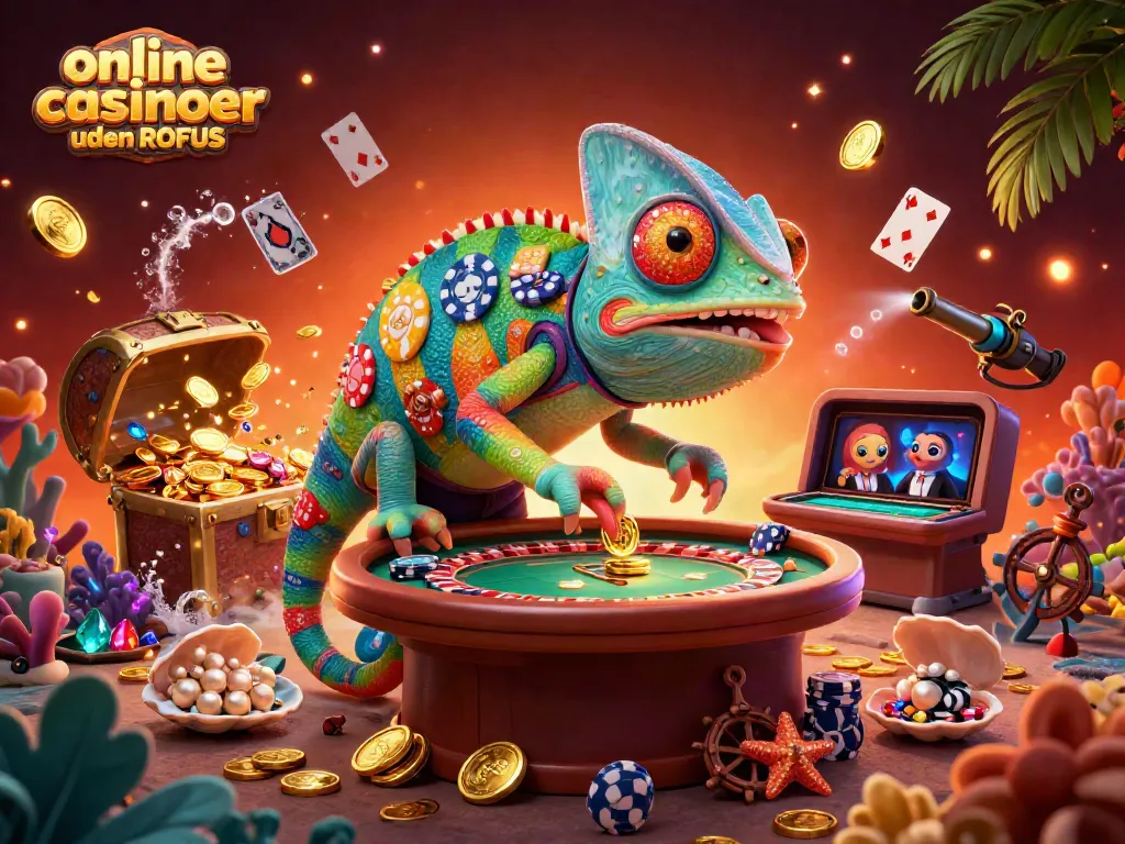 Experience fun at online casinoer uden ROFUS with engaging 3D cartoon elements.