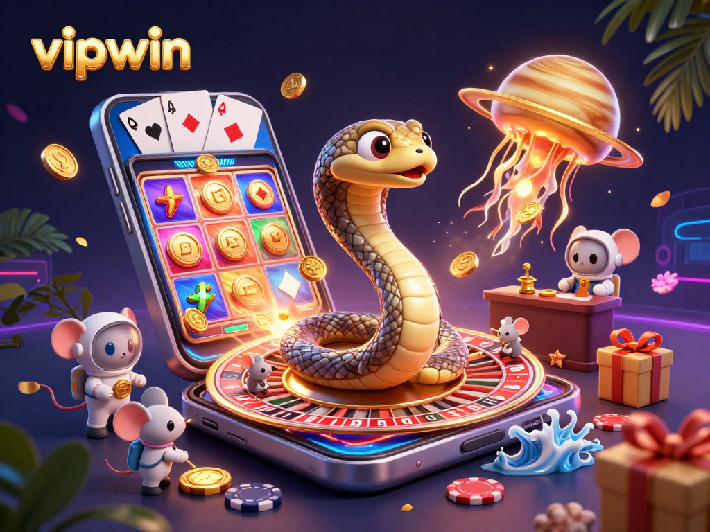 Experience the thrill of betting at vipwin with cosmic dealer elements and vibrant casino games.