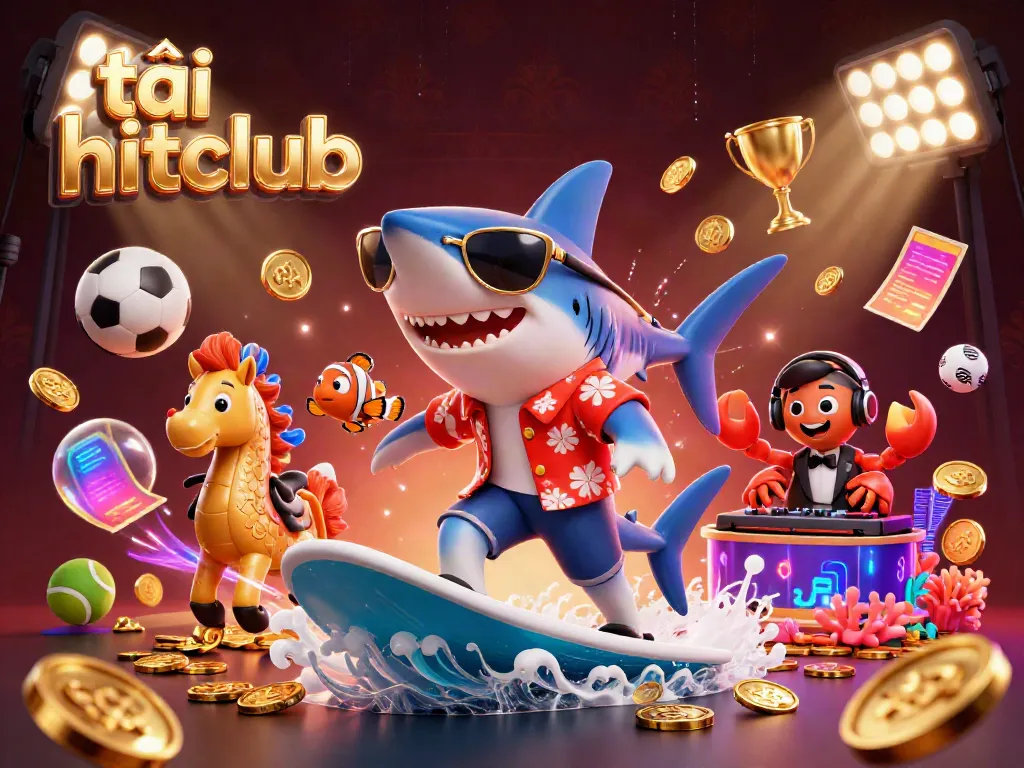 Join the excitement and tải hitclub with a vibrant 3D illustration showcasing engaging casino elements.