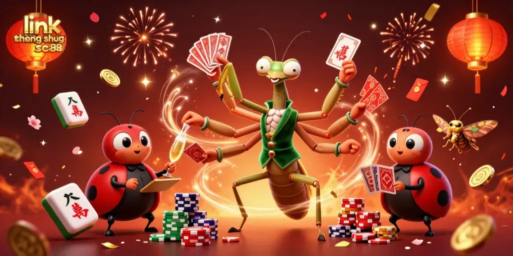Experience excitement with vibrant link không chặn sc88 visual, showcasing a lively casino atmosphere.