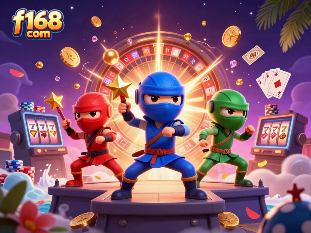 Experience thrilling gameplay with f168 com as chameleons perform casino tricks with golden chips.