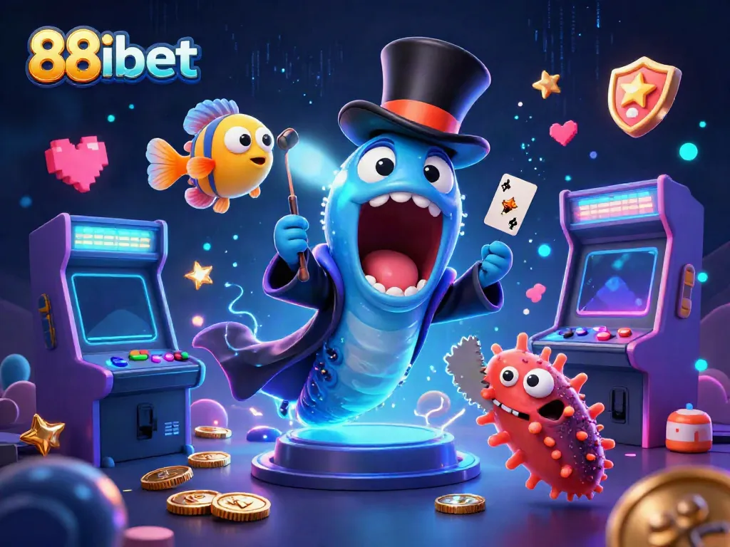 Experience thrilling games with 88ibet in a magical underwater casino scene, featuring captivating characters.