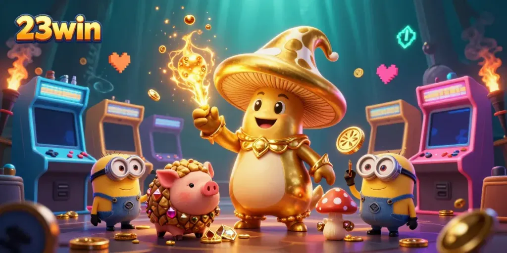 Experience thrilling gameplay at 23win with magical characters and vibrant casino elements.