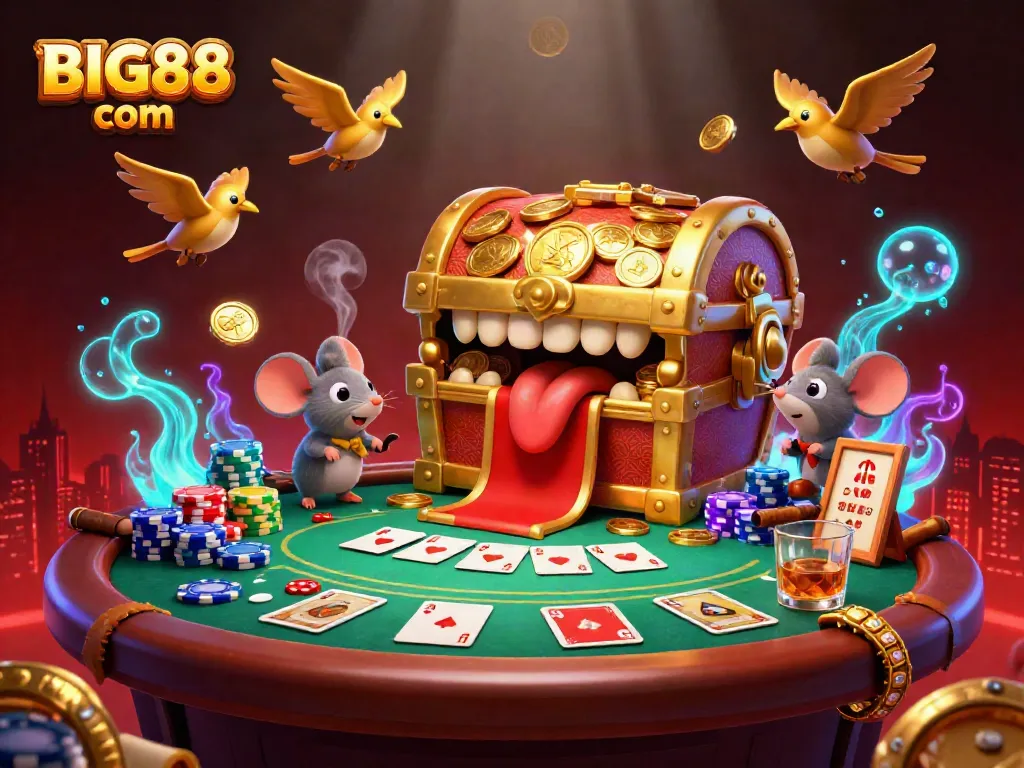 Experience winning at BIG88 com with a vibrant poker scene capturing the thrill of the game.