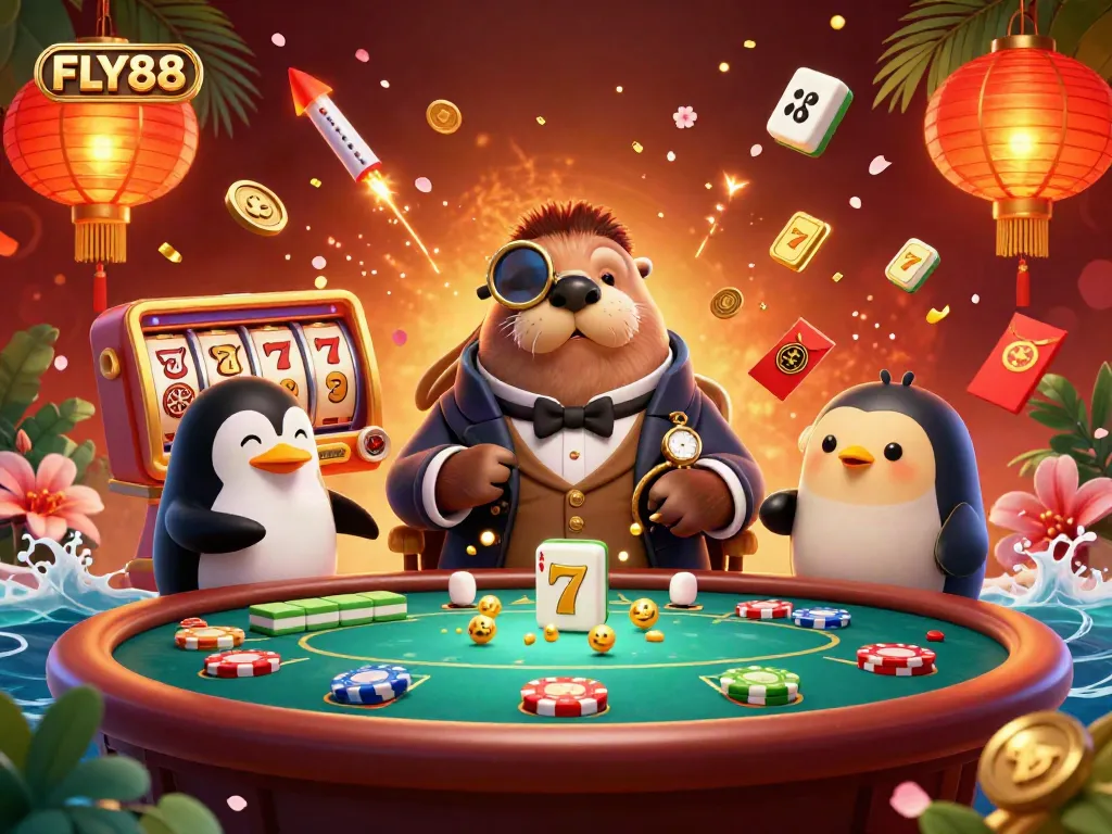 Experience thrilling poker action with FLY88 in an ultra-detailed underwater casino scene.