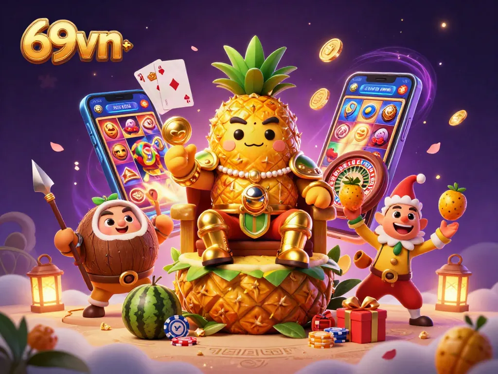 Engage in thrilling casino action with 69vn's vibrant characters and gaming elements, exploring excitement and entertainment.